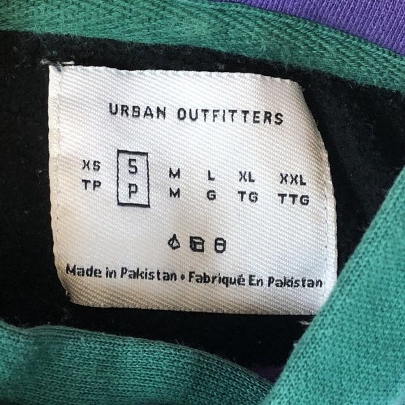 Urban Outfitters Colorblock Sweatshirt Hoodie Size Small Pocket Multicolor - Picture 4 of 9